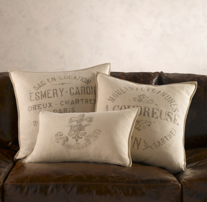 Vintage French Linen Pillow Covers