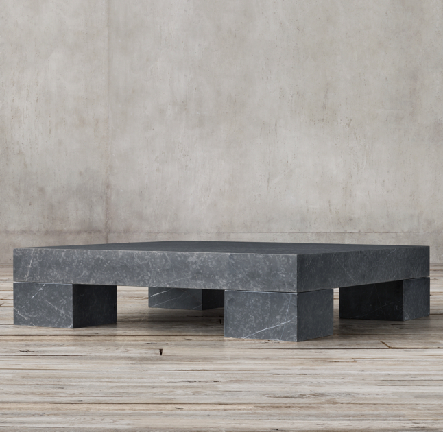 Slab Square Coffee Table - Marble Slab Square Coffee Table