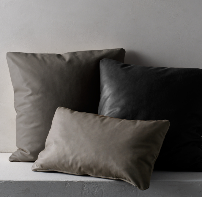 Italian Milano Leather Pillow Cover