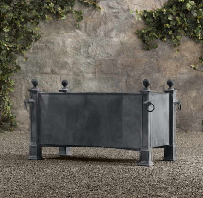 Versailles Weathered Zinc Trough Planter