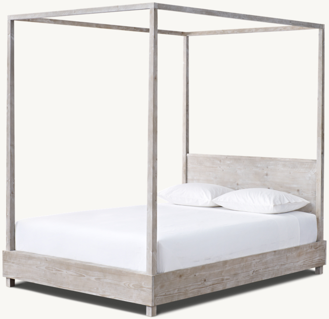 Callum Narrow-Post Canopy Bed With Headboard