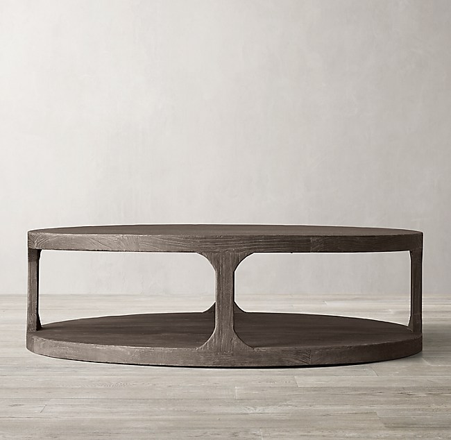 Martens Round Coffee Table, Restoration Hardware Round Coffee Table Wood