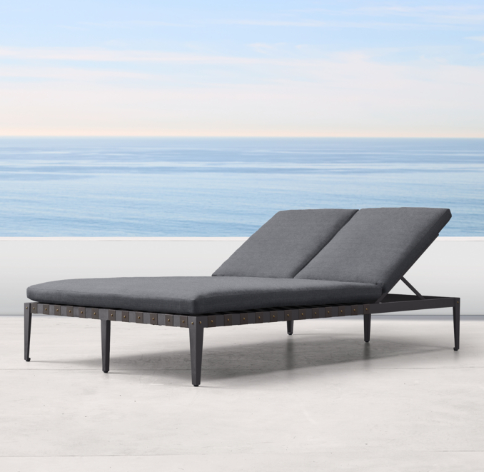 Mustique Aluminum Double Chaise Cushions