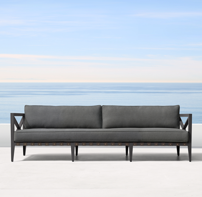 92" Mustique Aluminum Sofa