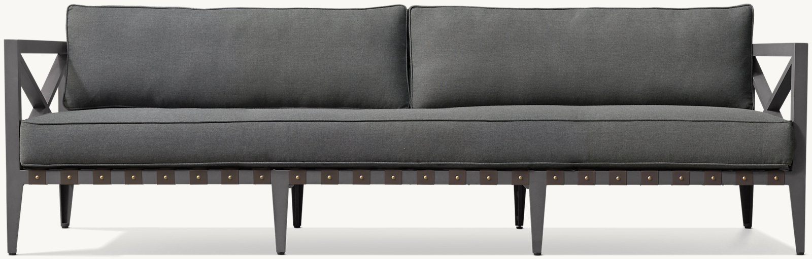 91&#190;&#34; sofa shown. Cushions (sold separately) shown in Charcoal Perennials&#174; Performance Canvas.