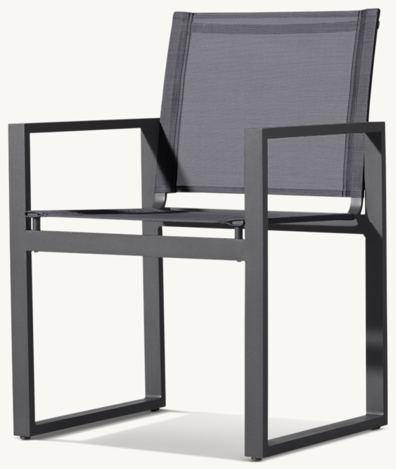 Aegean Aluminum &amp; Mesh Dining Armchair