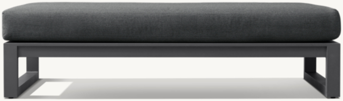 Aegean Aluminum Coffee Table Ottoman