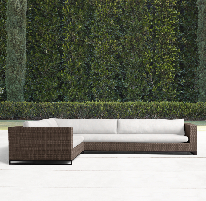 Front view of Tiburon Left-Arm L-Sectional 
