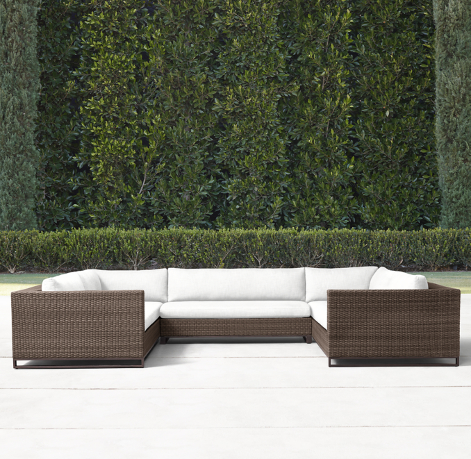 Front view of Tiburon U-Sofa Sectional 