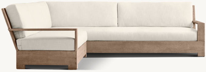 Belvedere Teak Left-Arm L-Sectional