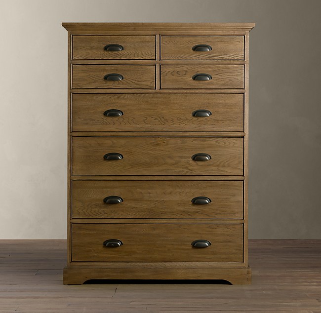 Marston 8 Drawer Tall Dresser Dry Oak, 8 Drawer Dresser Tall