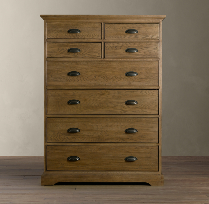 Marston 8 Drawer Tall Dresser Dry Oak