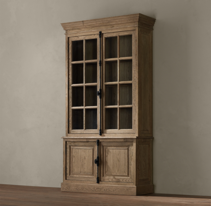 French Casement Double-Door Sideboard & Hutch