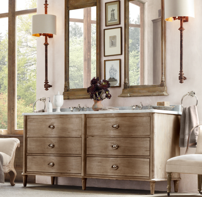 Empire Rosette Double Vanity