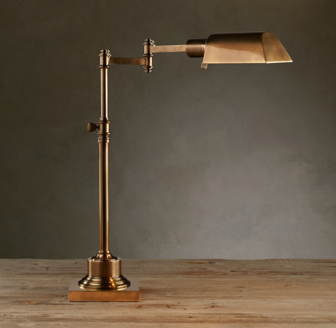 brass task table lamp