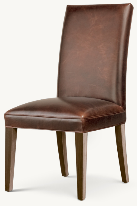 Three Quarter view of Hudson Parsons Leather Dining Side Chair 