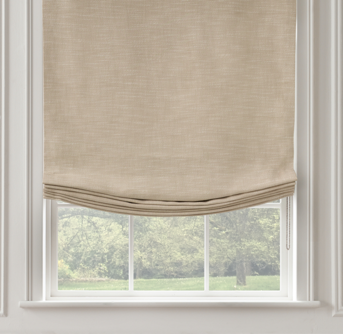 Perennials® Textured Linen Relaxed Roman Shade