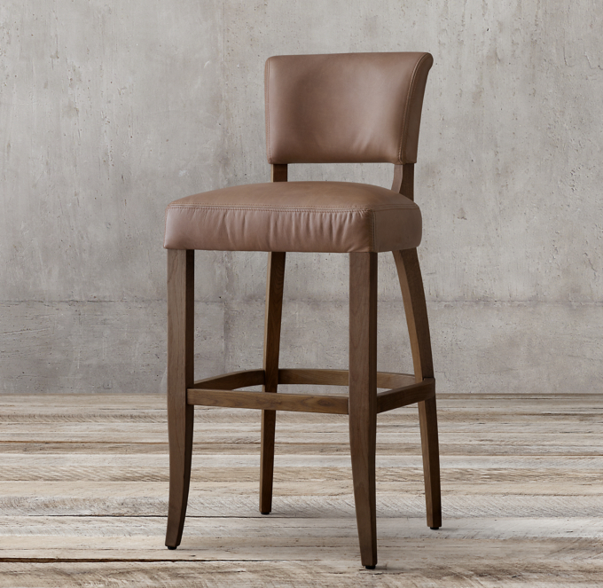 Adèle Leather Bar & Counter Stool