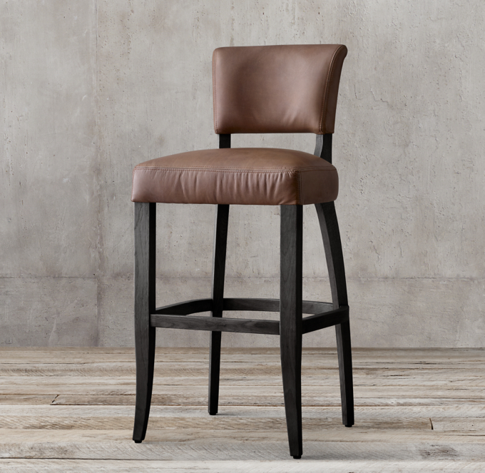 Adèle Leather Bar & Counter Stool