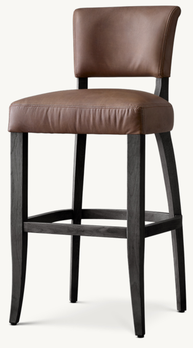 Three Quarter view of AdèLe Leather Bar & Counter Stool 