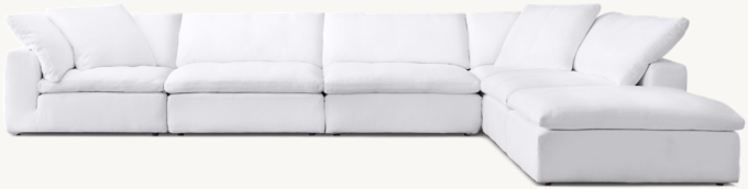 Restoration hardware outlet white sectional