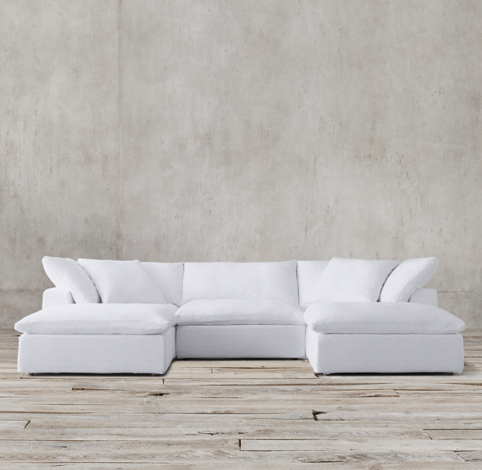 Front view of Petite Cloud Modular Customizable Sectional 