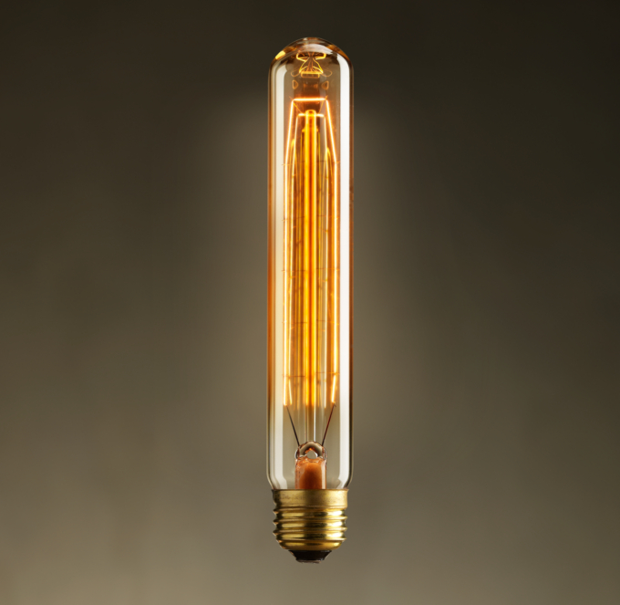 T10 7½" Tube Amber Incandescent Bulb