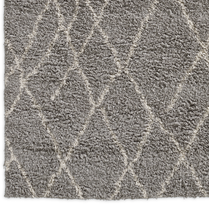 Noura Moroccan High-Pile Wool Rug Swatch