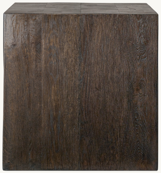 Reclaimed Oak Plinth Cube Side Table