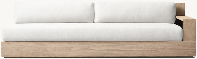 Marbella Teak Three-Seat Right-Arm Sofa