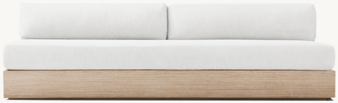 Marbella Teak Three-Seat Armless Sofa