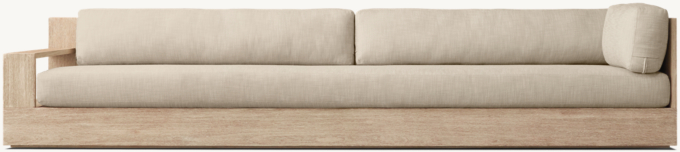 Marbella Teak Four-Seat Left-Arm Return Sofa