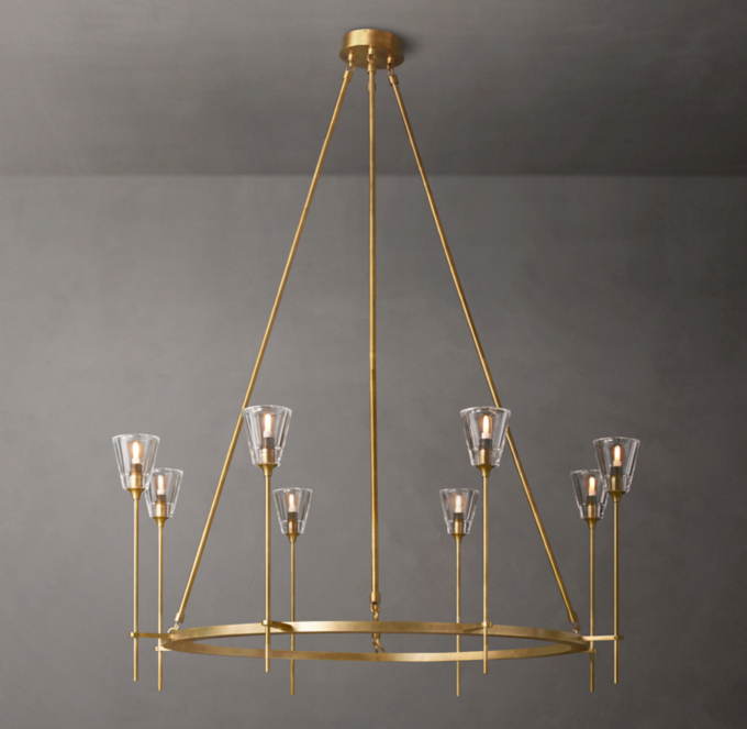 Torche De Verre Round Chandelier 46\"