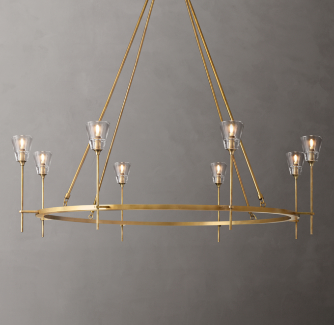 Torche De Verre Round Chandelier 58\"