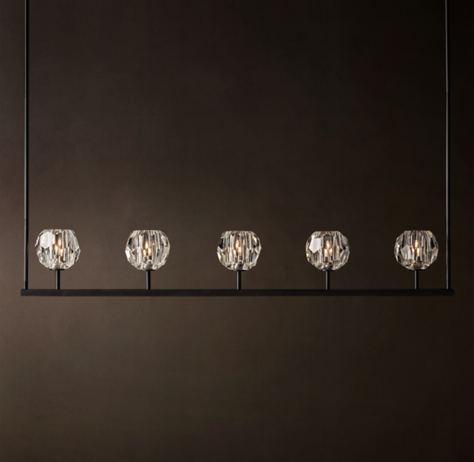48" chandelier shown in Bronze.