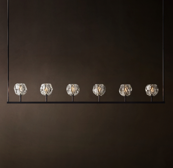 60" chandelier shown in Bronze.