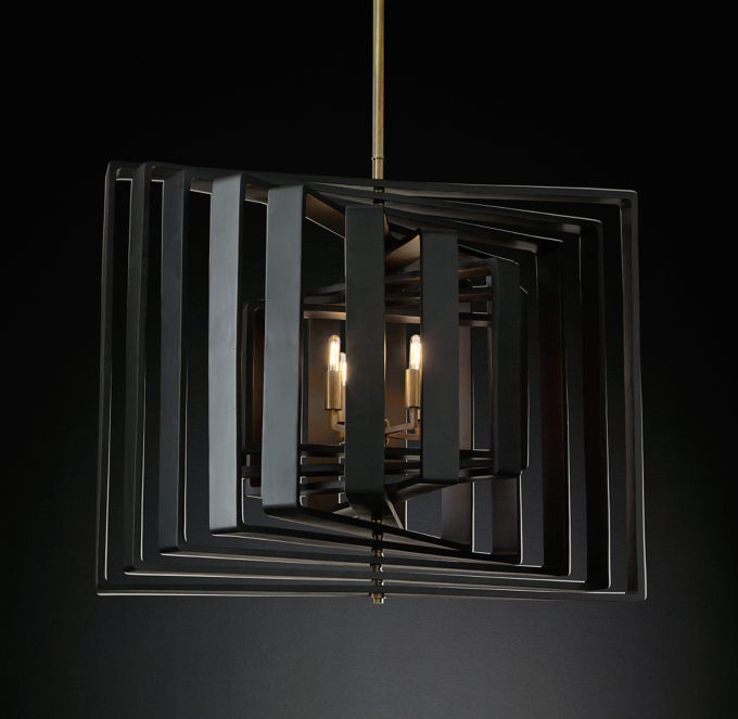 matte black modern chandelier