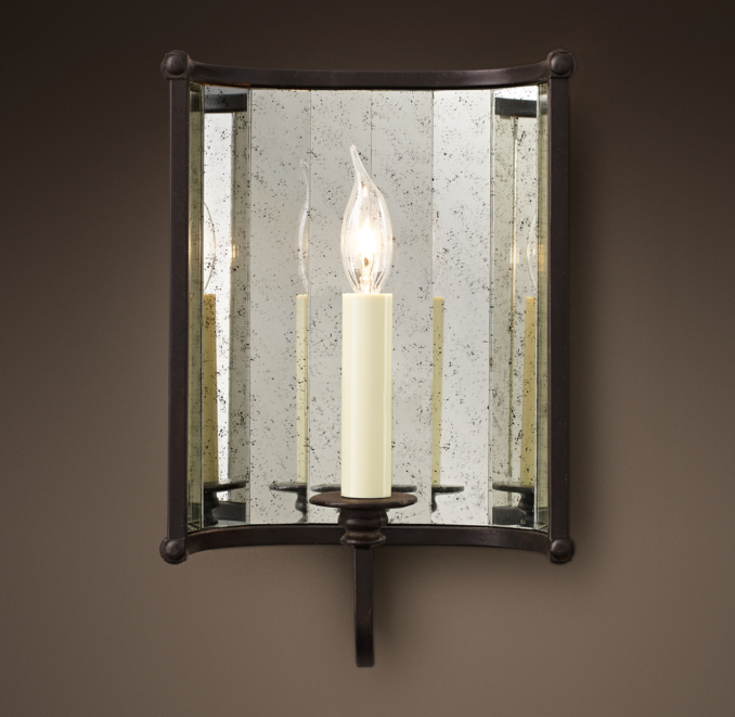 Paramount Mirrored Wide Single Sconce