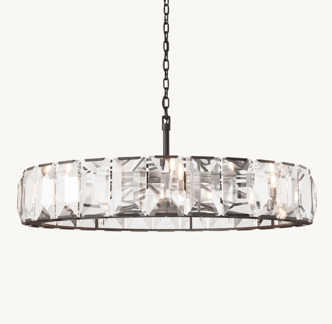 Harlow Crystal Round Chandelier 60\"