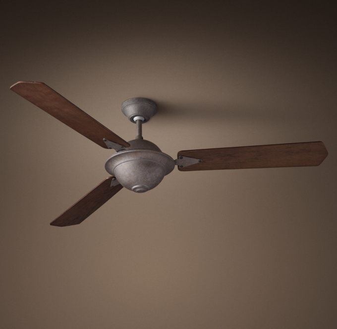 Atelier Ceiling Fan Hammered Steel