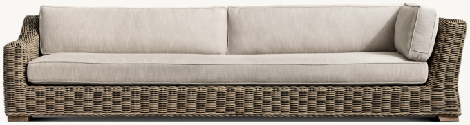 Shown in Grey. Cushions shown in Sand Perennials&#174; Performance Textured Linen Weave.