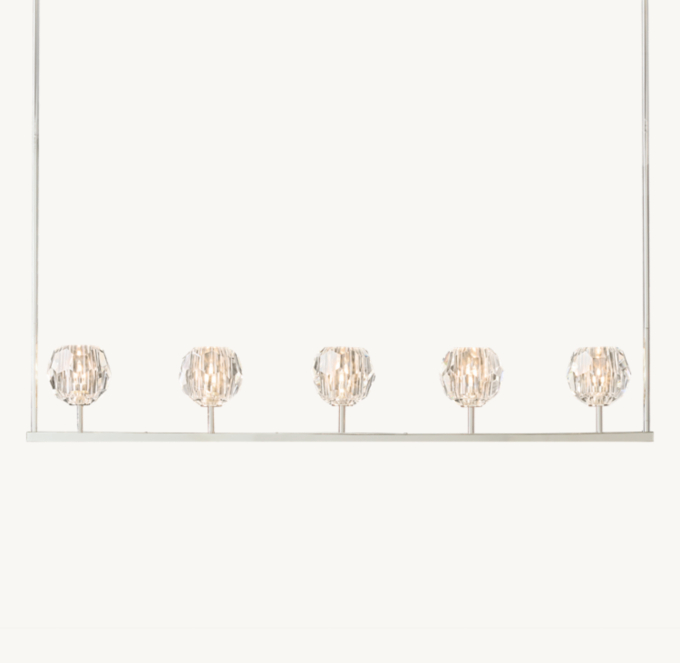 Boule De Cristal Clear Glass Linear Chandelier 48\"