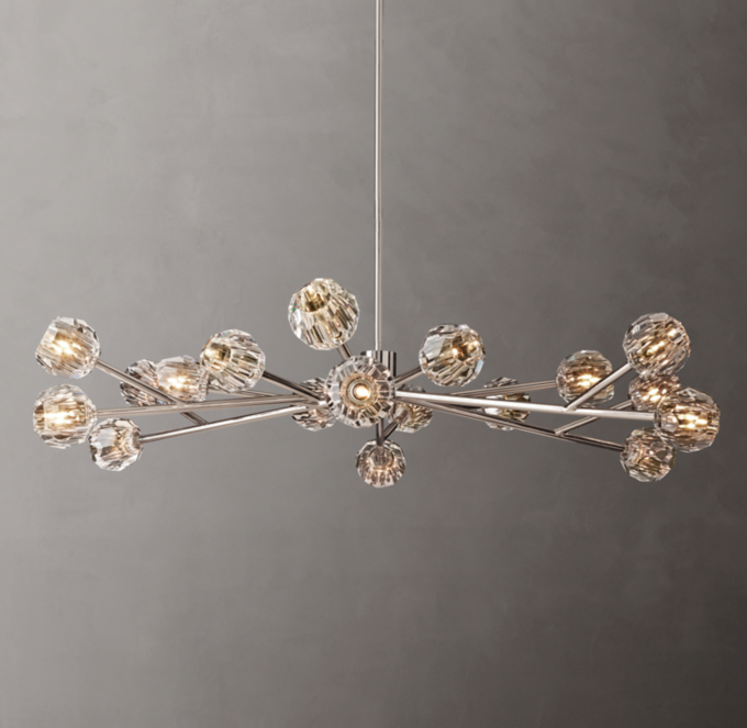 Boule De Cristal Clear Glass Round Chandelier 60\"