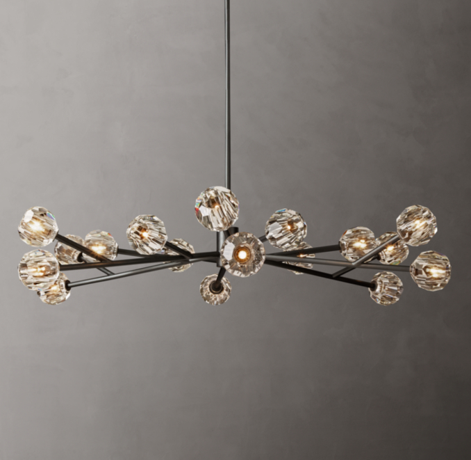 60" chandelier shown in Bronze.