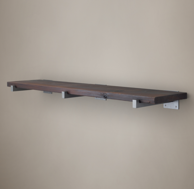 Distressed Cedar Wall Shelf Noir