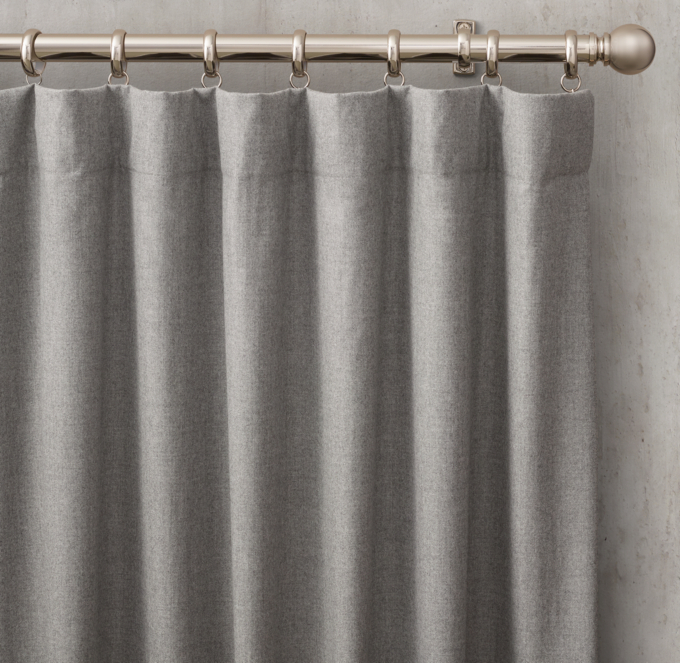 Heathered Wool Drapery Rod Pocket