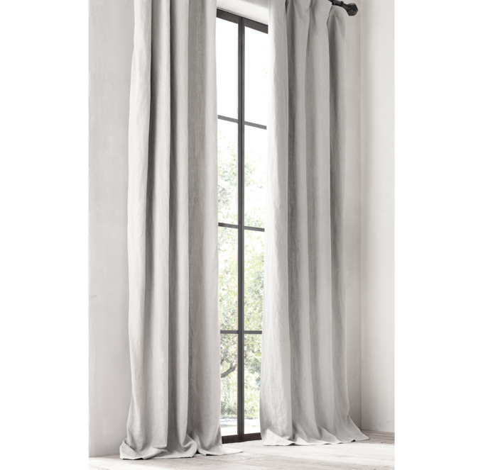 Washed Belgian Linen Drapery