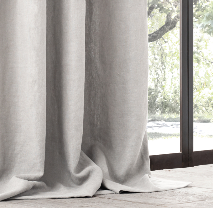Washed Belgian Flax Linen Drapery