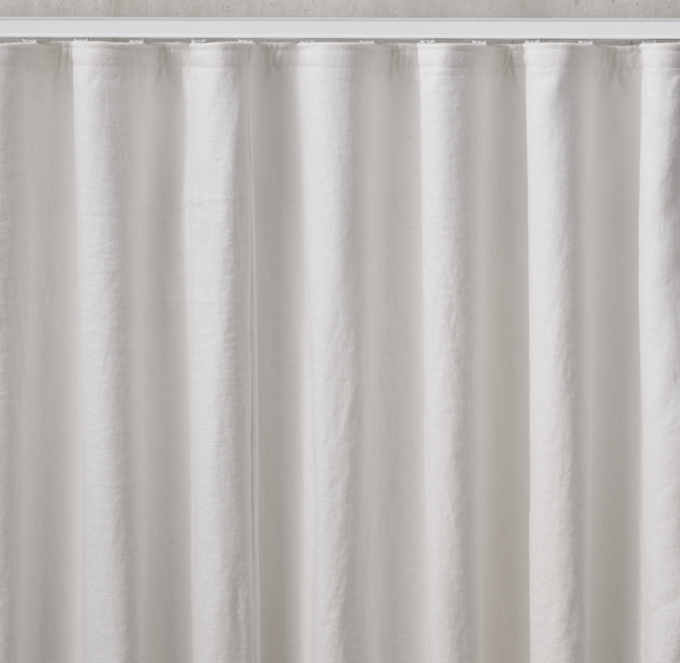 Custom Washed Belgian Linen Ripple-Fold Drapery