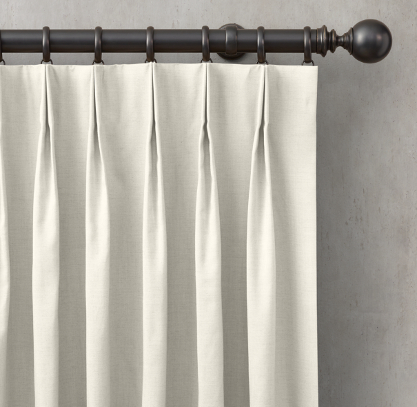 Custom Perennials Performance Canvas 2 Fold Tailored Pleat